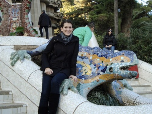 Jessica Cox at Parque Güell in Barcelona, Spain