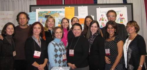 K. Reeds, E. Blood, F. Serra & K. Doll with students at MaFLA