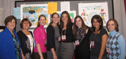 F. Serra & K. Lopez-Natale with students at MaFLA