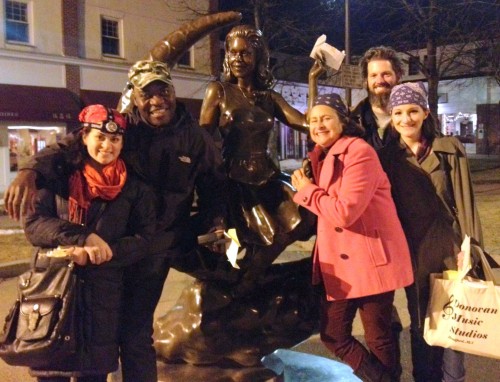 Students in Professor Menery’s Italian Conversation Class during a Scavenger Hunt