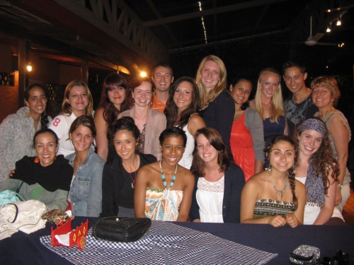 Students and professors at end of studies program party in Heredia, Costa Rica, 2012