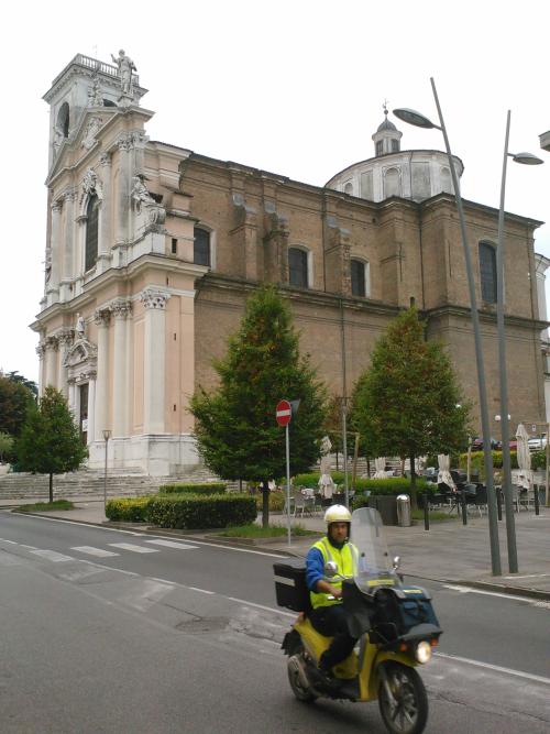 Church in Manerbio (Brescia) in the Lombardy region where Karl lives and works this year