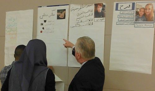 Arabic cultural posters at the event