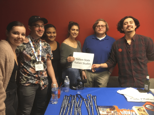 Italian Club at the Expo: Samantha Sullivan, Anthony Divirgilio, Mataya Winchester, Ashley Greco, Ben Geary, Bayron Contreras